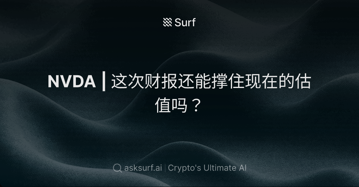 NVDA｜这次财报还能撑住现在的估值吗？